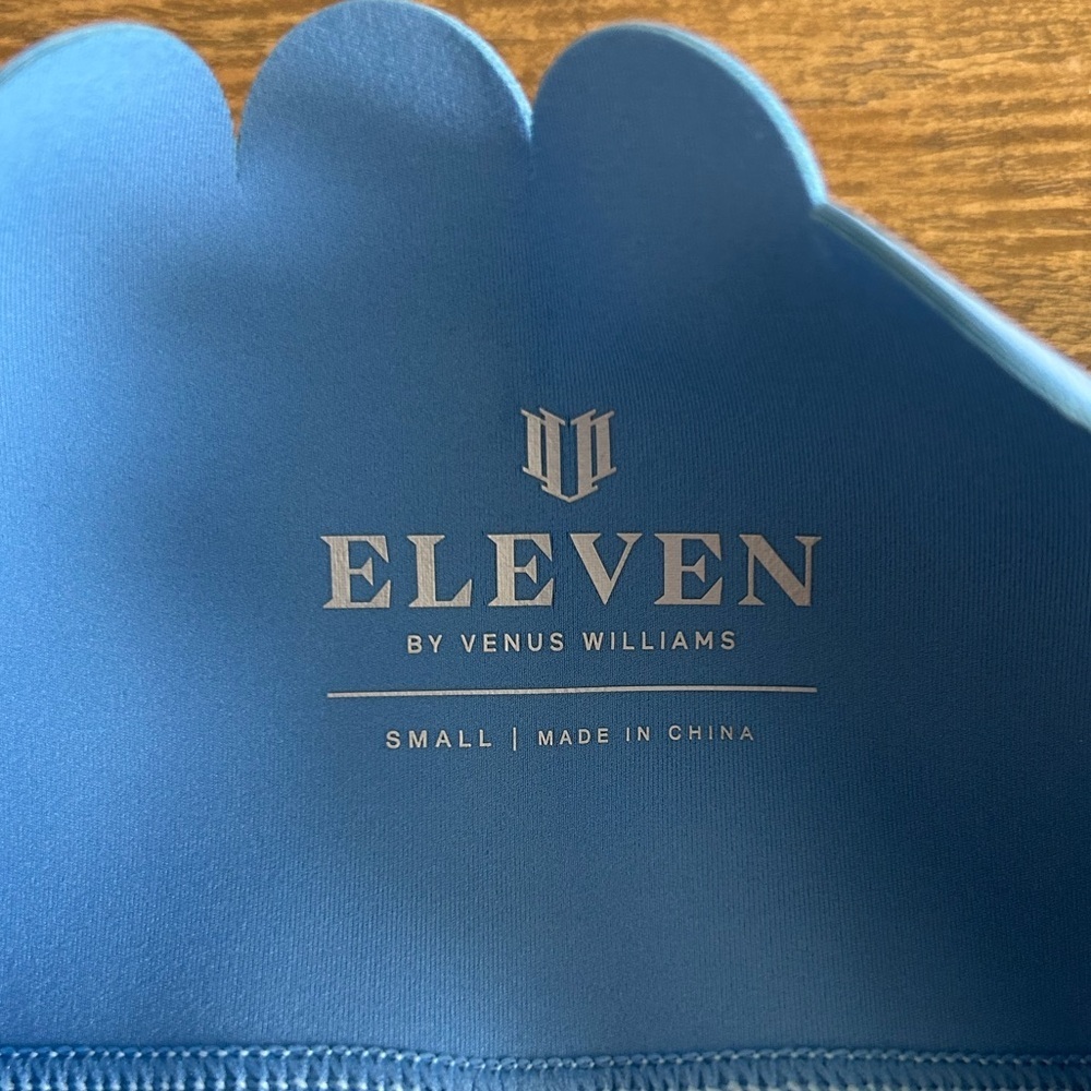 Eleven by Venus Williams Two Toned Blue Leggings with scalloped waistband SZ S - Picture 7 of 16
